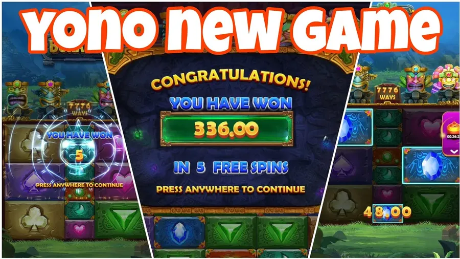 Yono game app lobby with card game titles